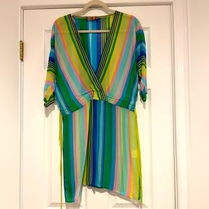 Petro Zillia Multicolor Striped Swim Coverup